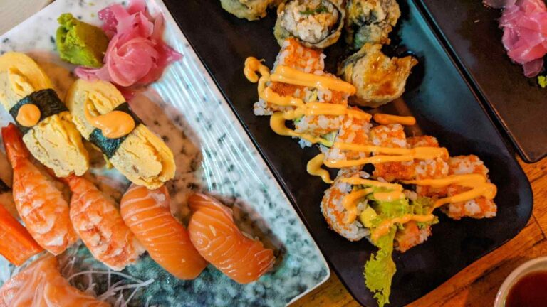 Sushi platter at Banzai Sushi Bar, North Shore Oahu