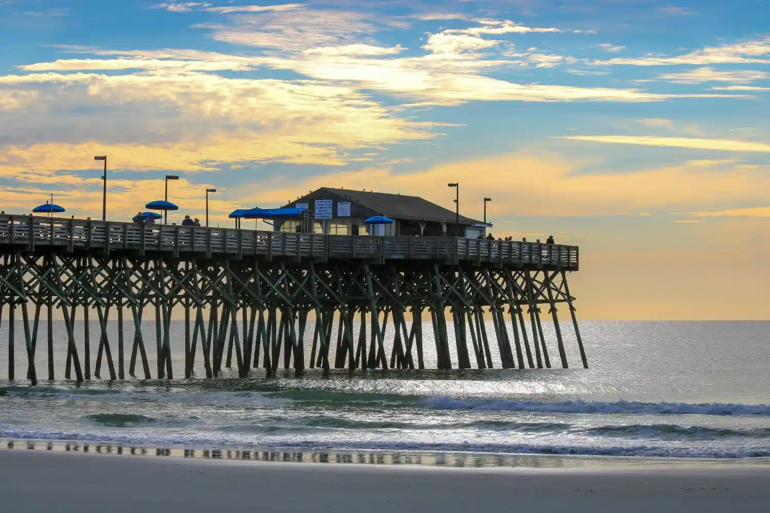 Fishing pier at sunset on the South Carolina coast