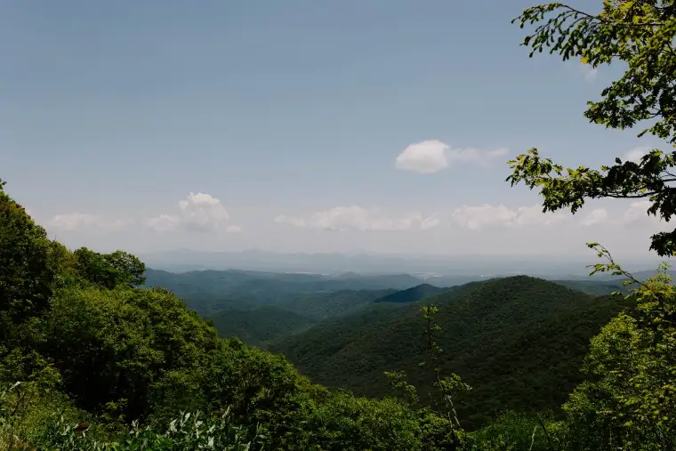Appalachian mountain views in western North Carolina