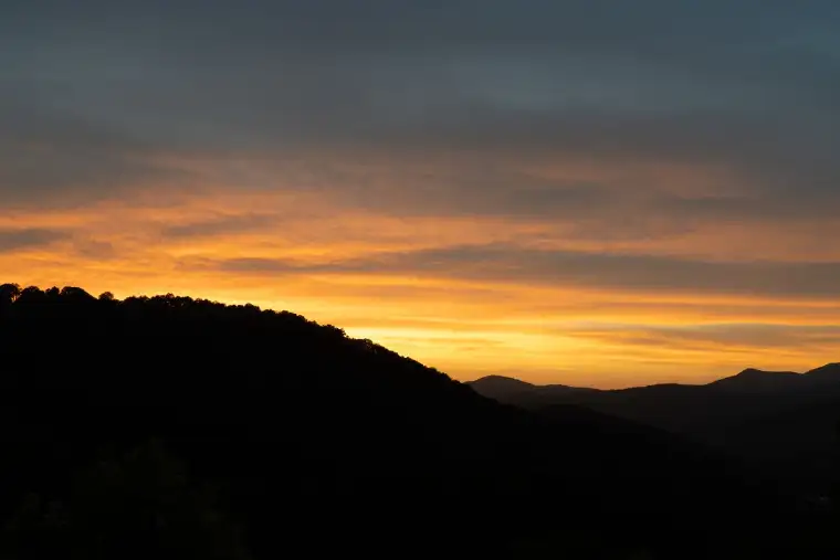 Sunset over the Blue Ridge Mountains