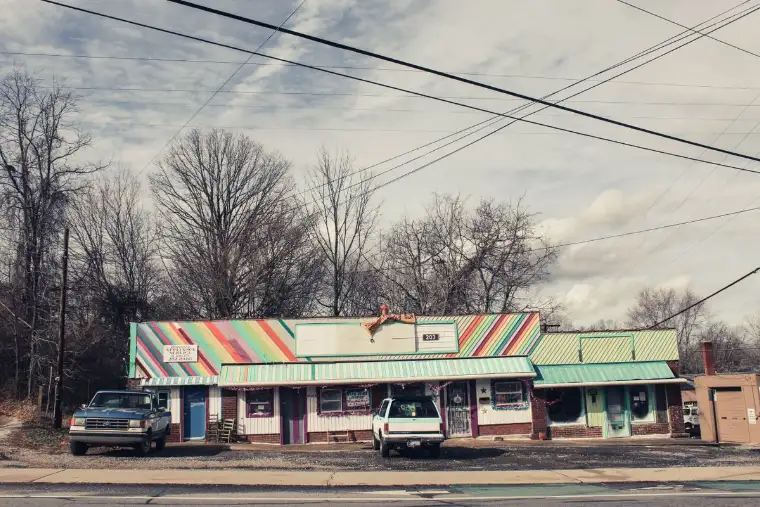 Colourful storefront in Asheville, North Carolina