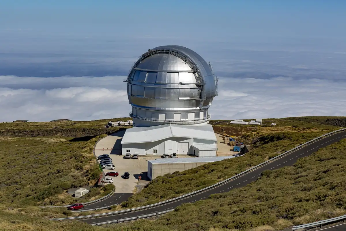 Observatory dome at Roque de los Muchachos on La Palma Canary Islands