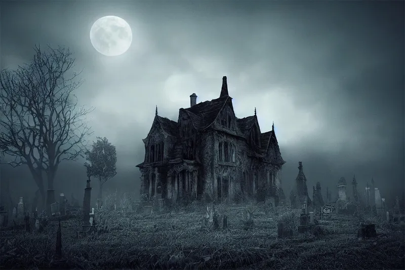 Haunted looking house like a haunted hotel stay