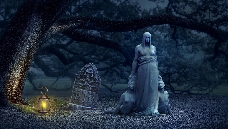 Tombstone at dusk on a Halloween road trip