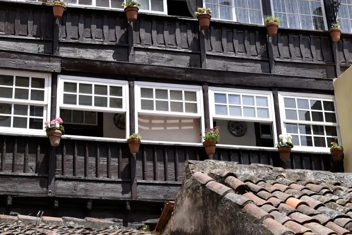 Wooden balconies in Santa Cruz de La Palma, a charming stop on La Palma Canary Islands