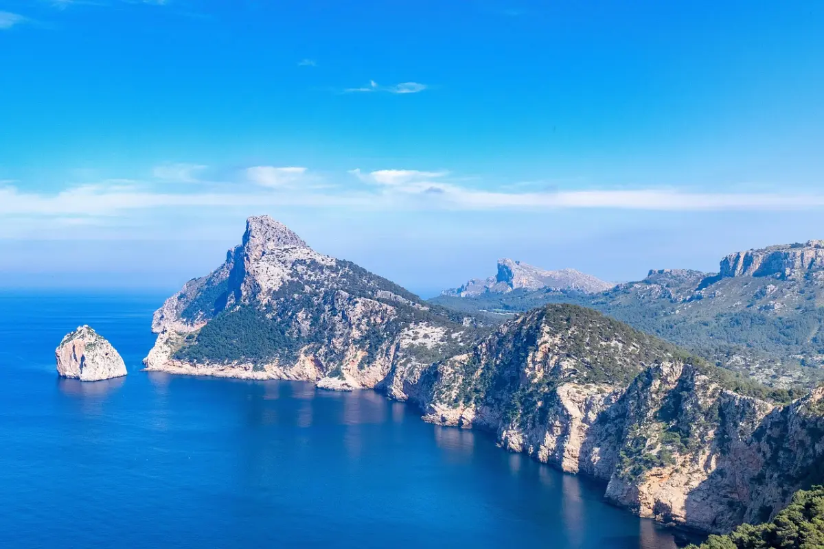 Cliffs on the northern coast Cap Formentor