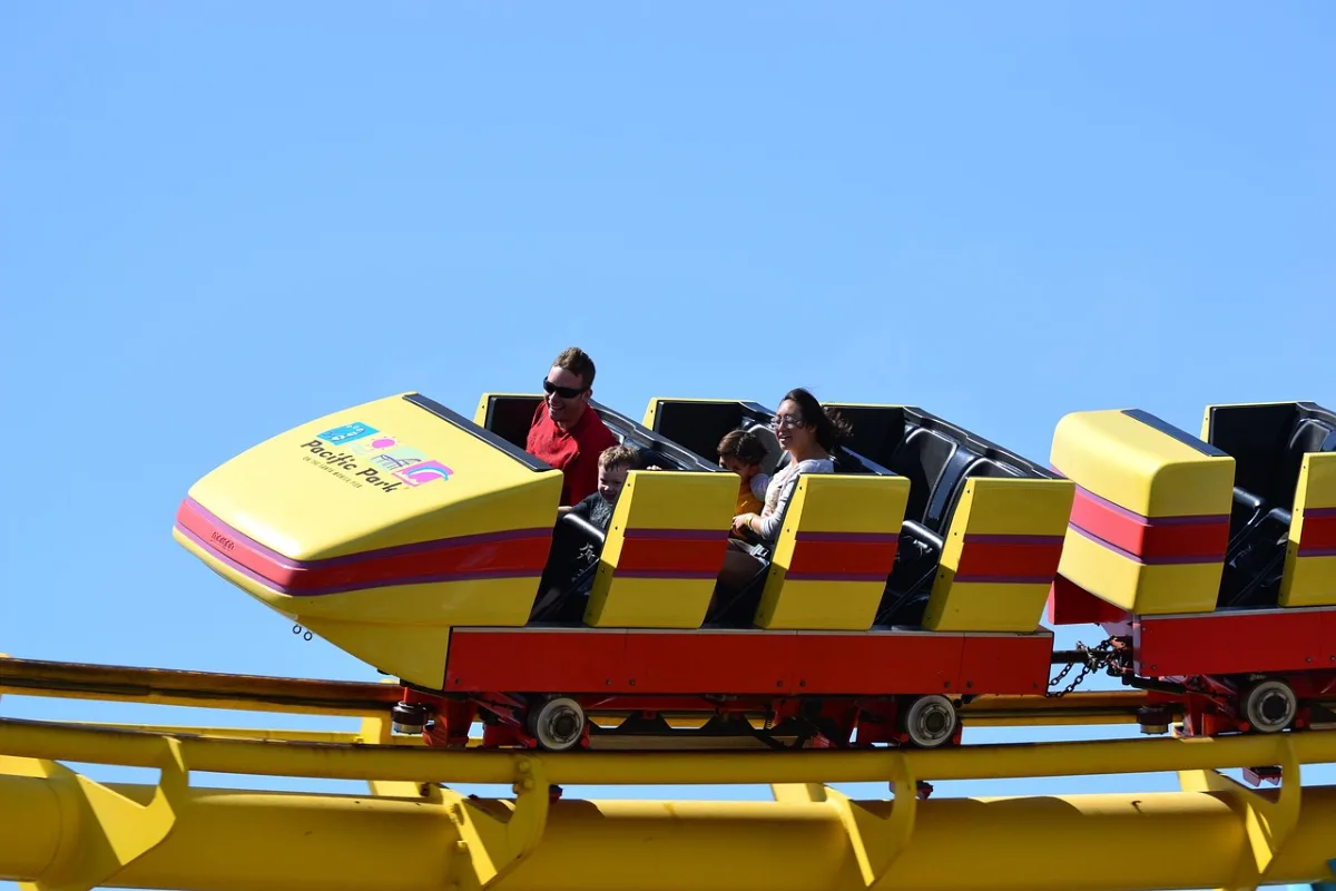 Roller coaster ride at a Florida theme park