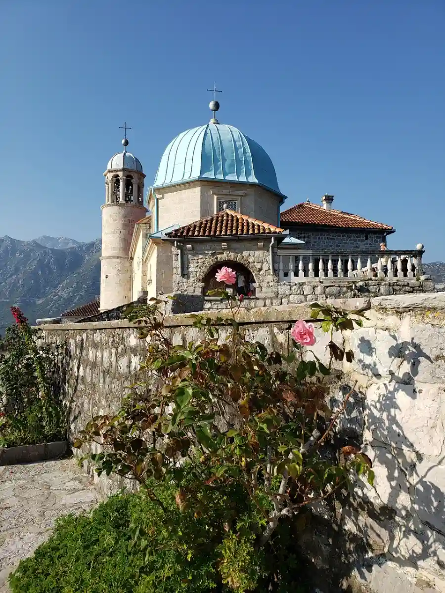 Our Lady of the Rocks island church in the Bay of Kotor near Perast