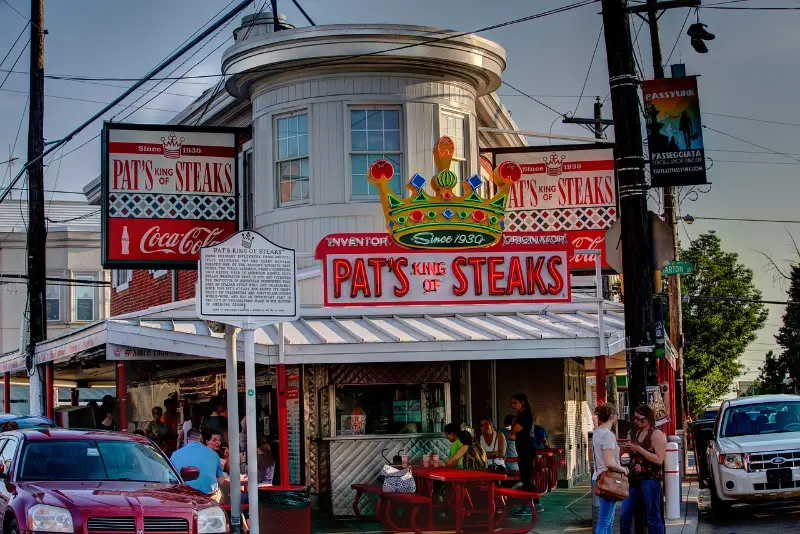 South Street in Philadelphia with shops and cafes
