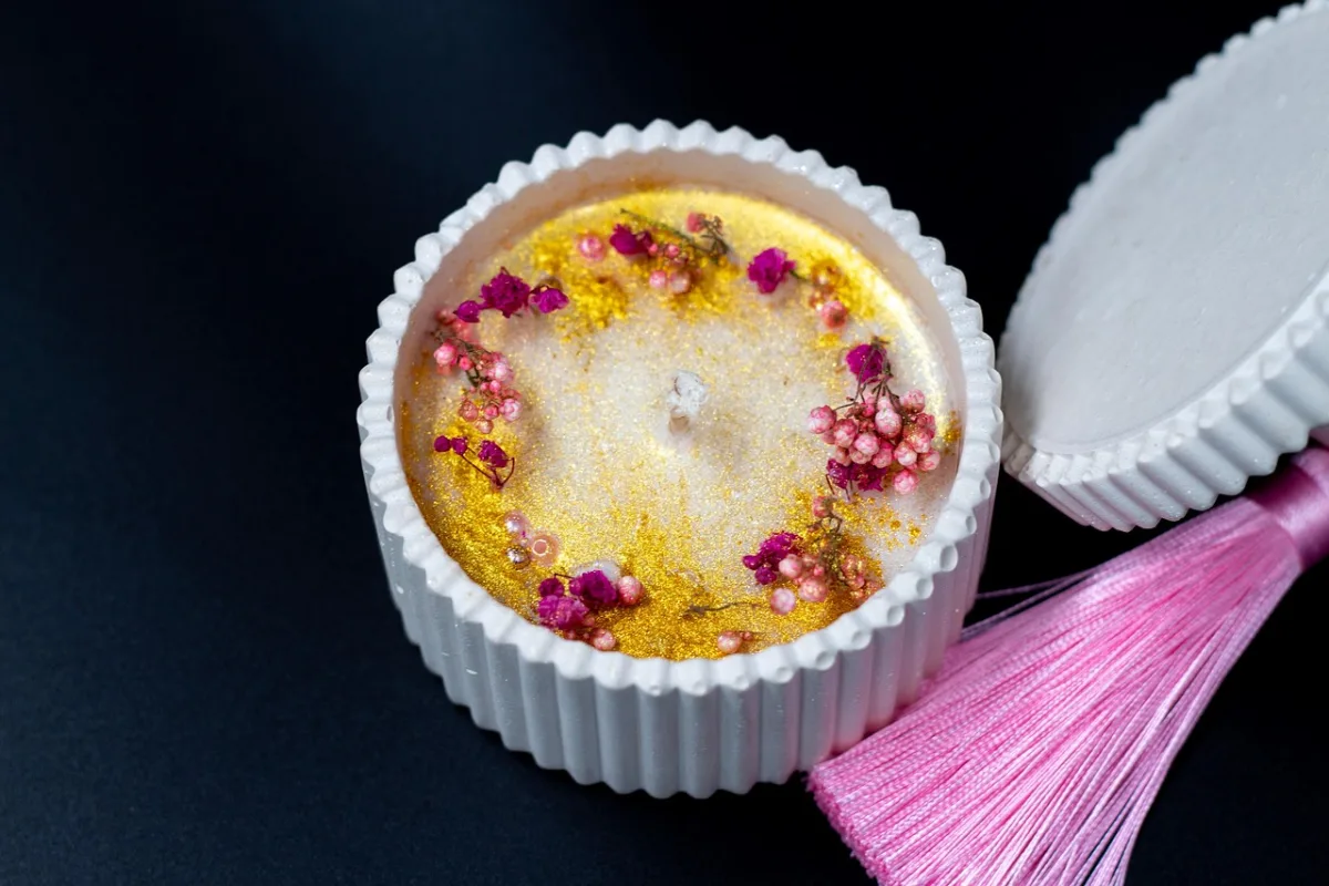 Handmade decorated candle, one of the best things to make and sell online